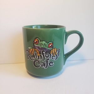 Rainforest Cafe Green Frog Red Eyes Cha Cha Mug 2000